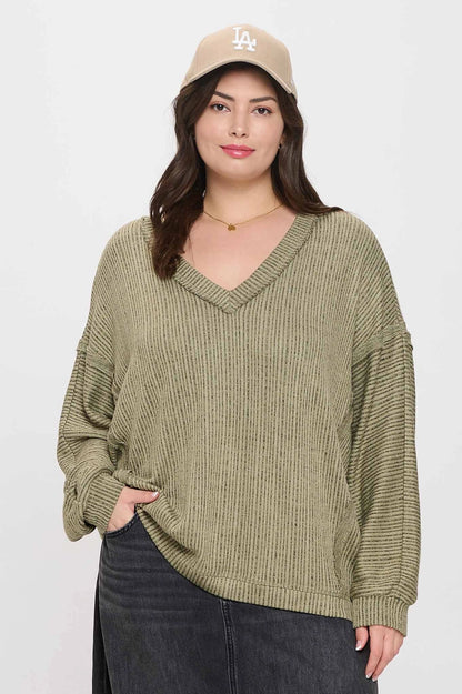 DOWN TO EARTH STRIPED TOP