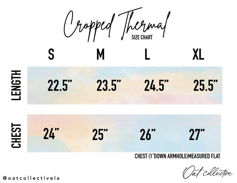 USA Cropped Thermal Vintage Pullover