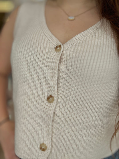 Isabel Knit Button Down Vest