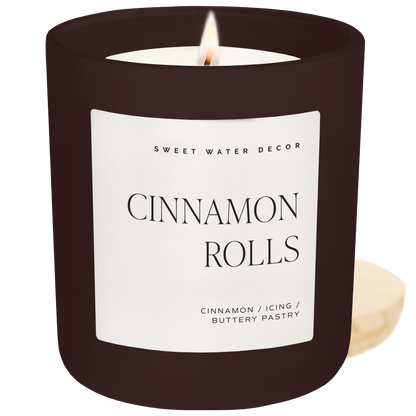 Cinnamon Rolls 15 oz Soy Candle Matte Jar