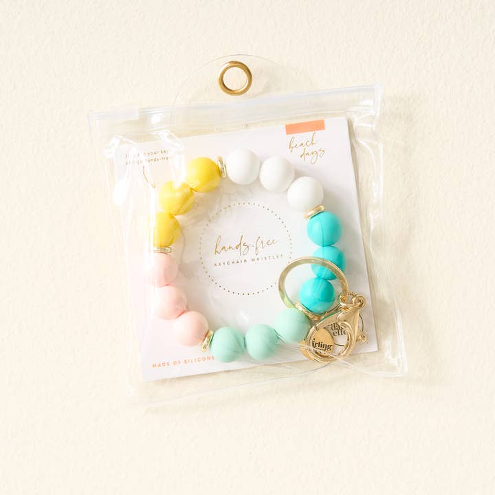 Hands-Free Keychain Wristlet - Beach Days