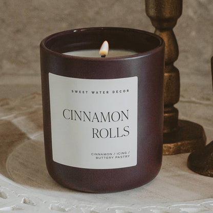 Cinnamon Rolls 15 oz Soy Candle Matte Jar