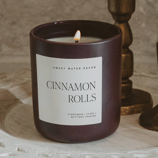 Cinnamon Rolls 15 oz Soy Candle Matte Jar