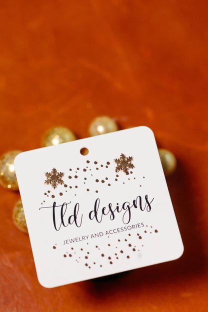 Rose gold snowflakes