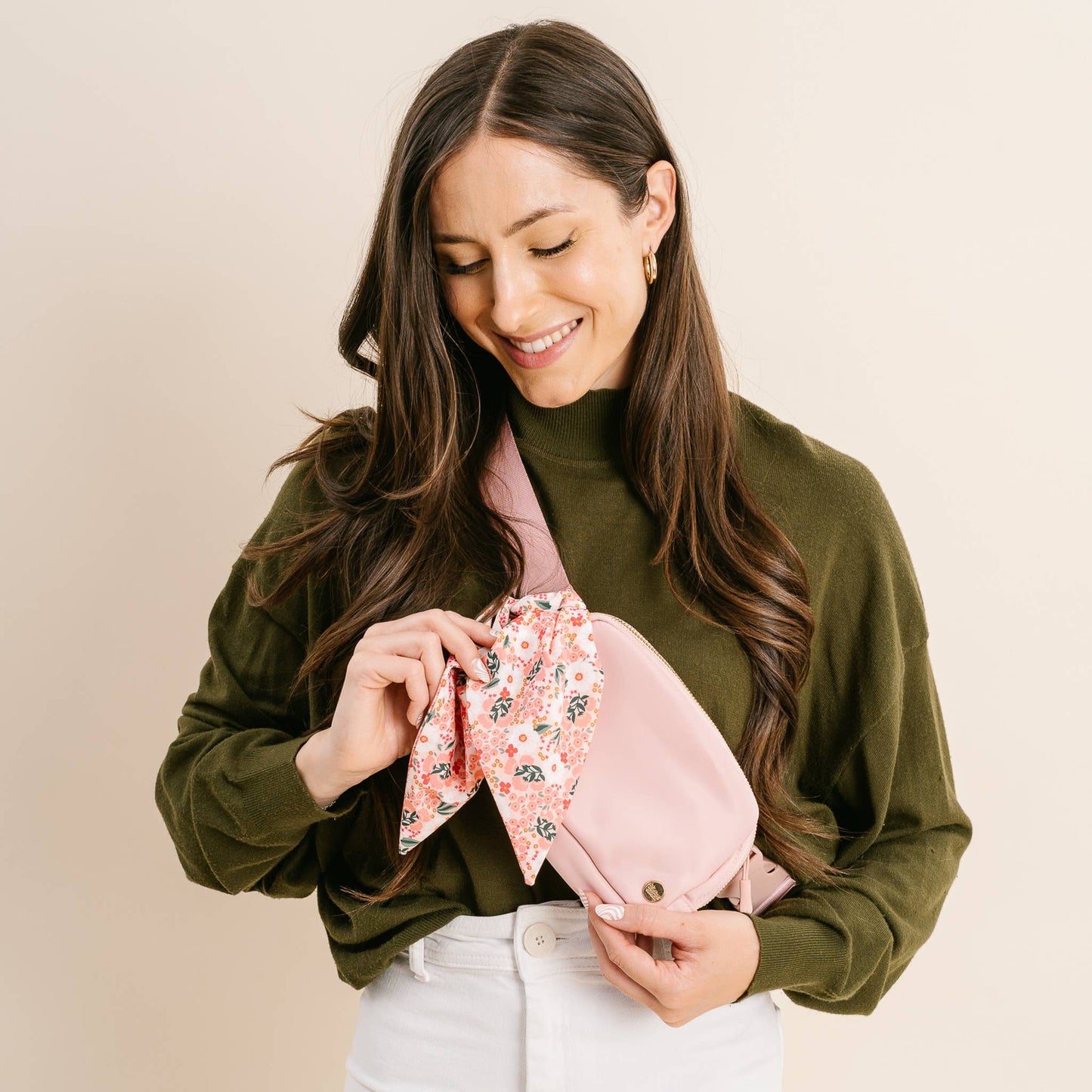 All You Need Belt Bag with Hair Scarf - Dusty Blush