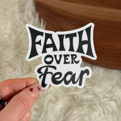Big Moods - Faith Over Fear Text Faith Bible Sticker