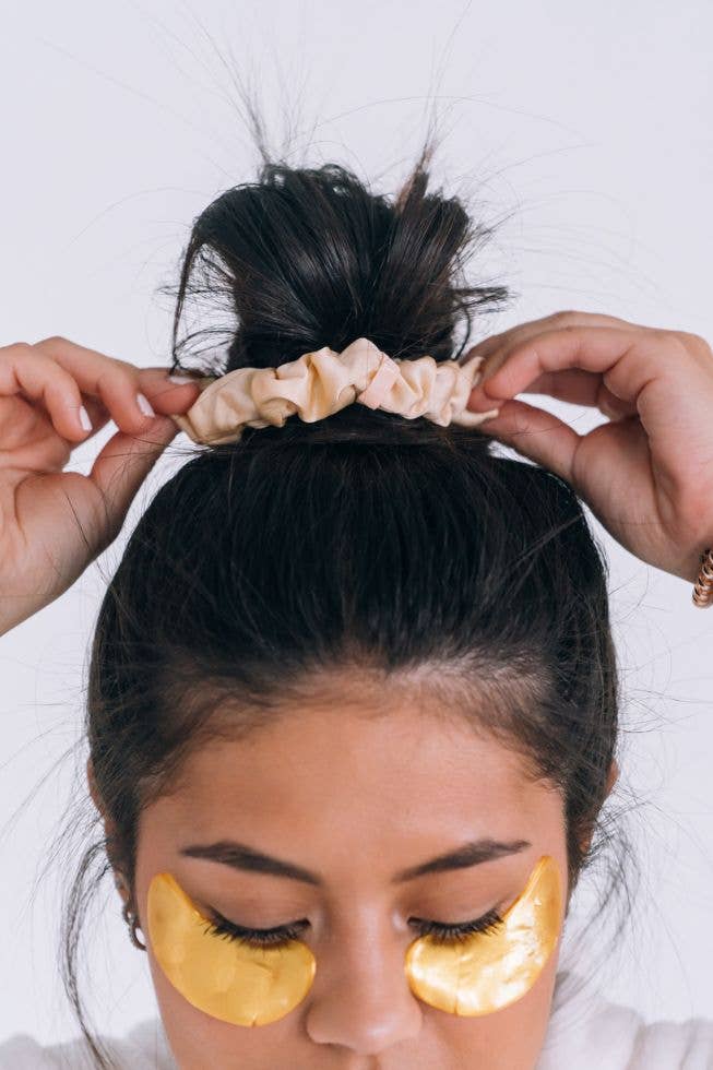 TELETIES - Silk Hair Scrunchie | Large | For the Love of Nude