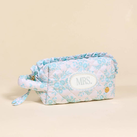 Mrs. Something Blue-Essentials Quilted Cosmetic Pouch
