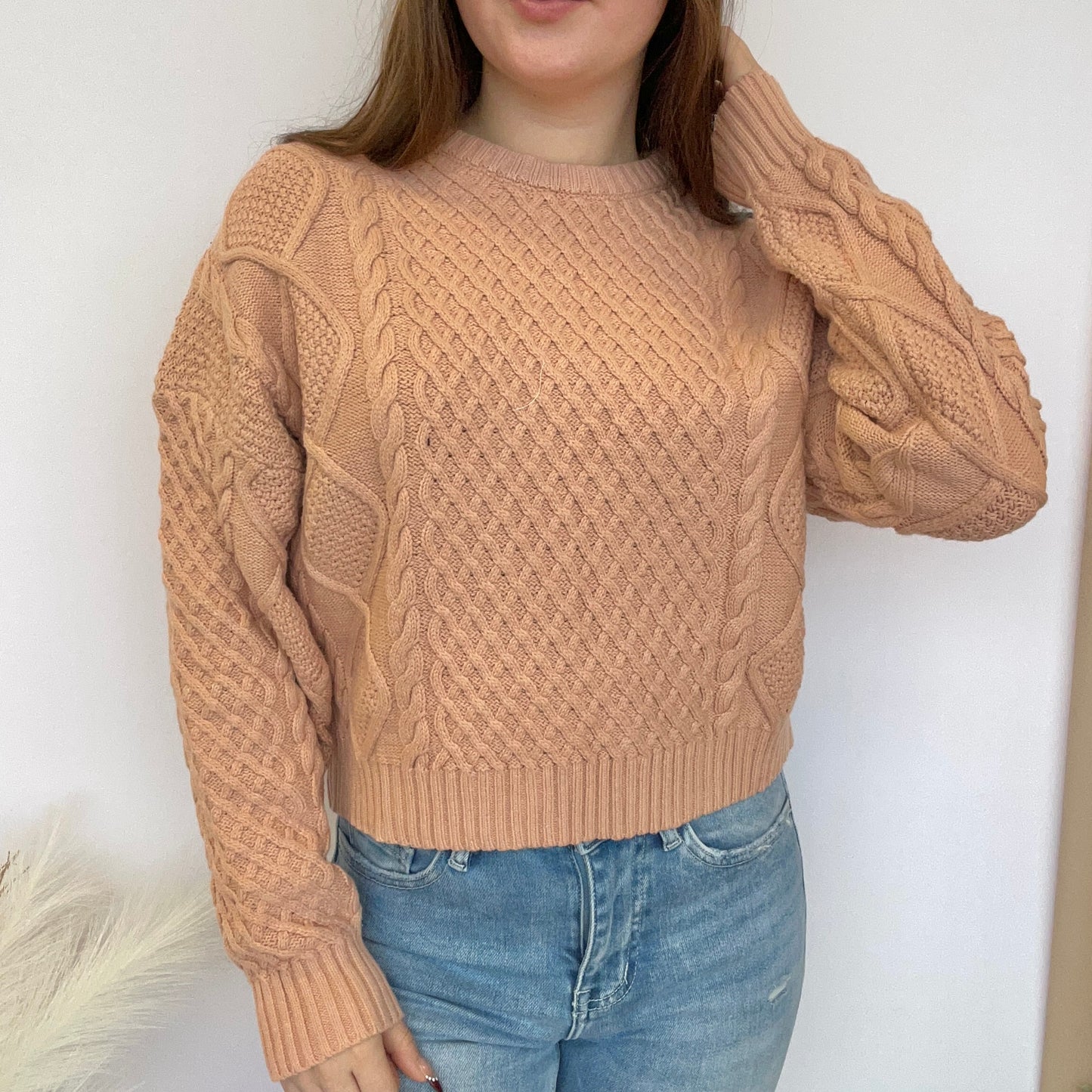 Winter Waves Cable Knit Sweater