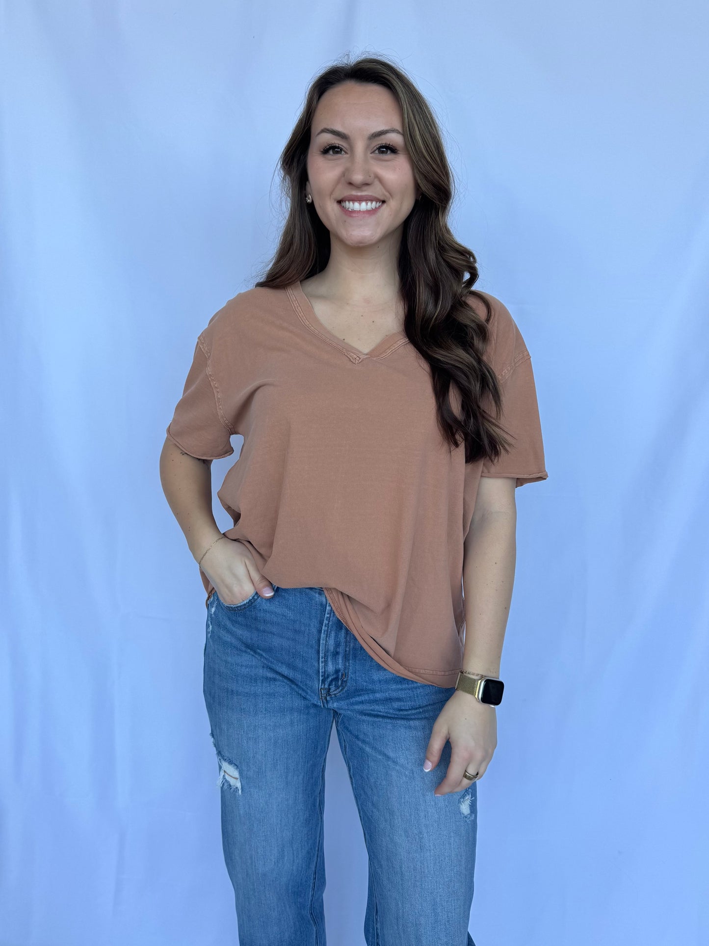 The Washed V-Neck Tee