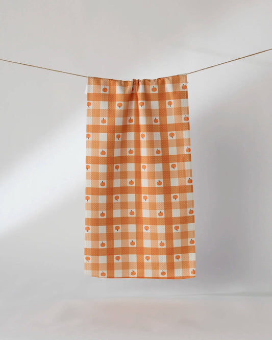 Geometry - Pumpkin Check Bar Towel