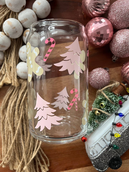 Candy Cane Coffee Glass