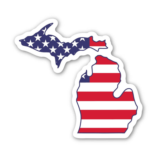 Big Moods - Michigan USA Flag Pattern Sticker