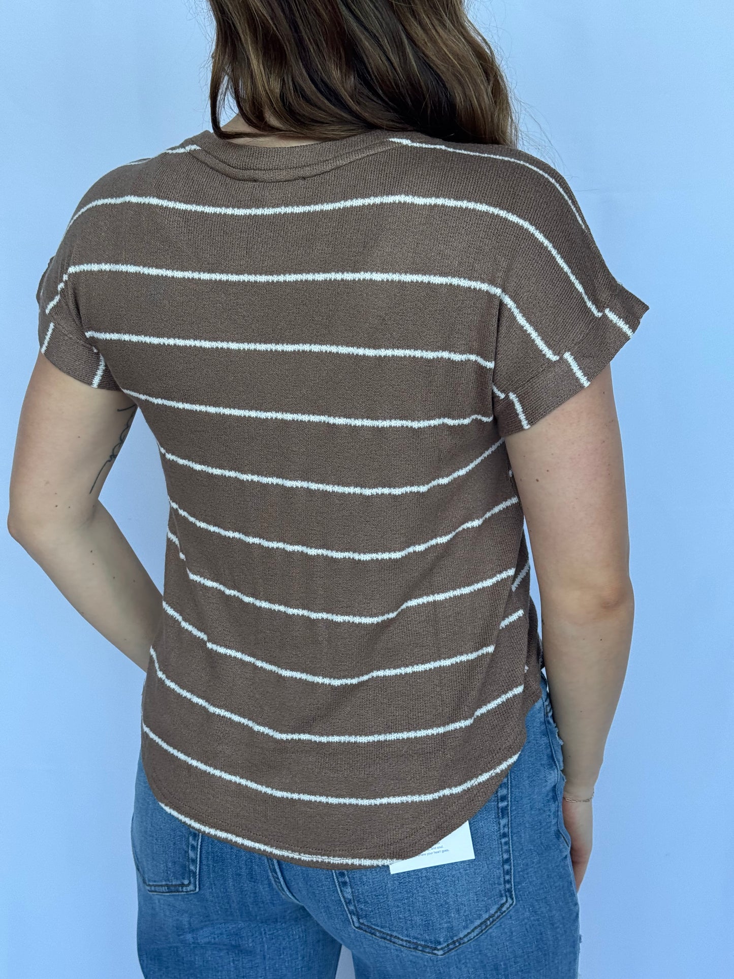 Harbor Stripe V-Neck