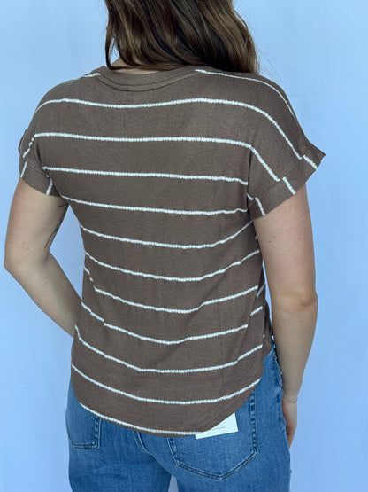 Harbor Stripe V-Neck