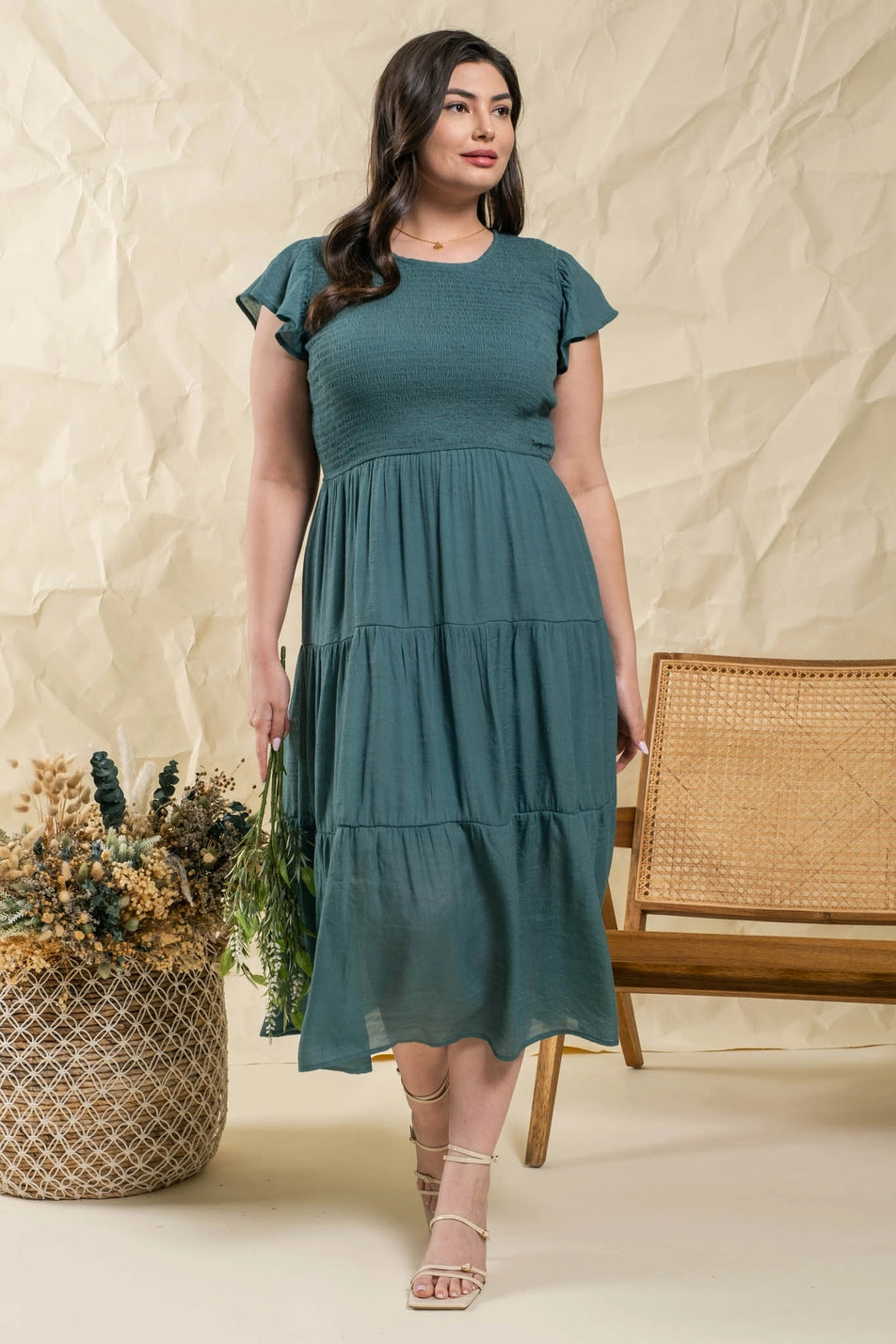 Maple Leaf Midi Dress Plus