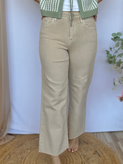 Missy High Rise Crop Wide Leg Jeans