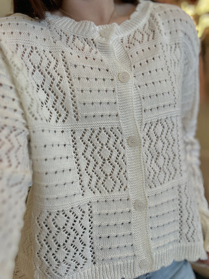 The Harbor Pointelle Cardigan