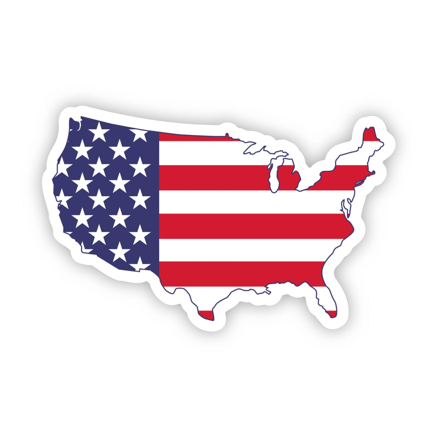 Big Moods - USA Map Sticker - American Flag