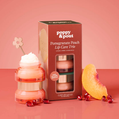 Poppy & Pout - Lip Care Trio, Pomegranate Peach