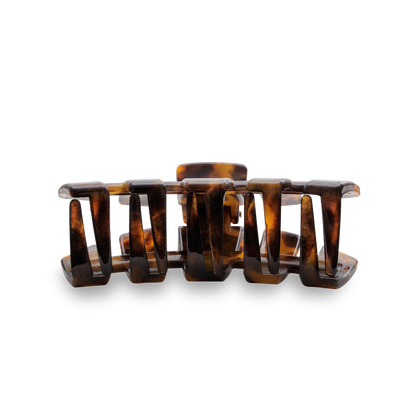 TELETIES - Classic Hair Clip | Medium | Tortoise