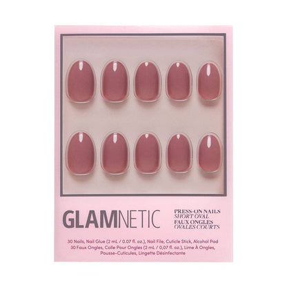 Glamnetic - Fall Mauve Press-On Nails | Fall Solids | Short Oval