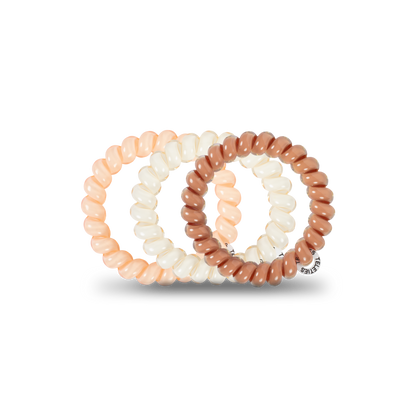 TELETIES - Spiral Hair Coils | Large| For the Love of Nudes Hair Ties