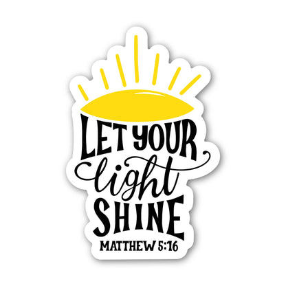 Big Moods - Let Your Light Shine Matthew 5:16 Faith Sticker