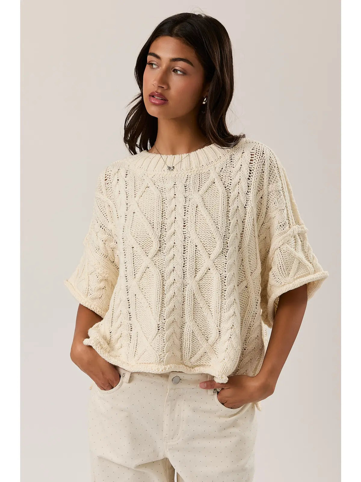 Abby Short Sleeve Knit Sweater