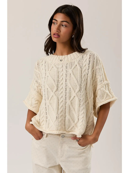 Abby Short Sleeve Knit Sweater