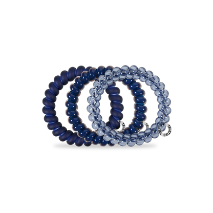 TELETIES - Spiral Hair Coils | Large | Nightfall Navy Hair Ties