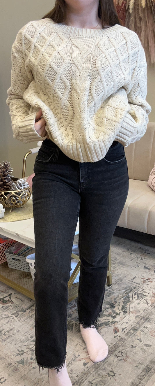 The Julie Crop Raw Hem