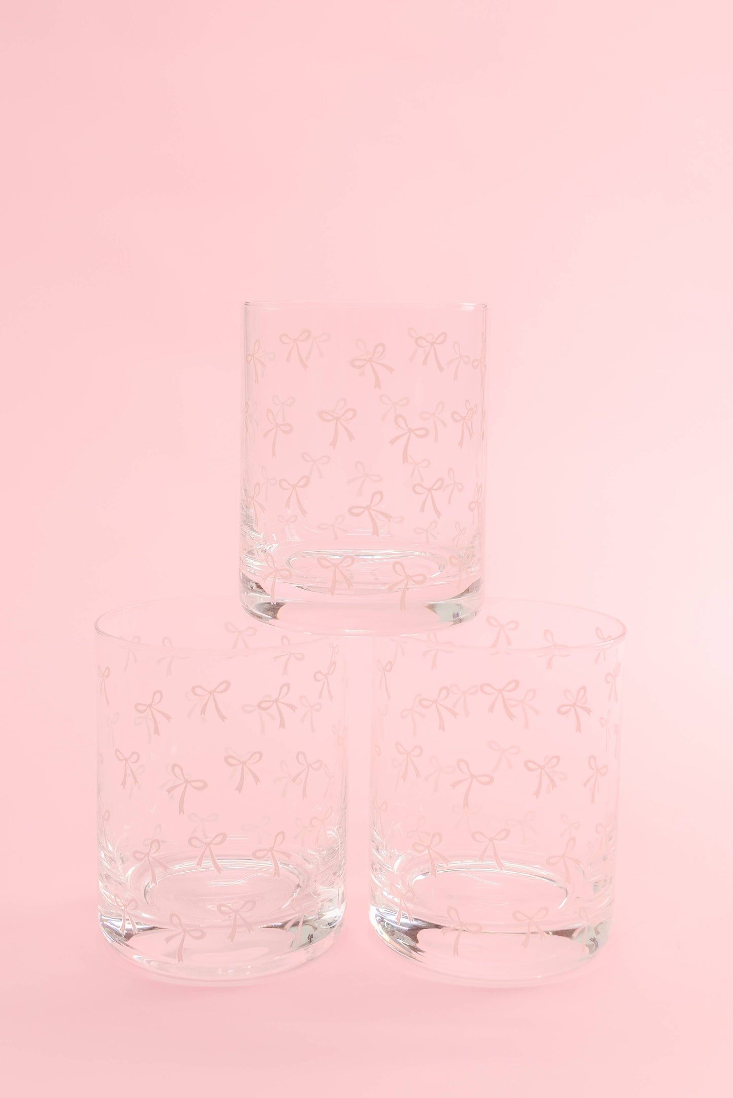 Pink Bows Cocktail Glass