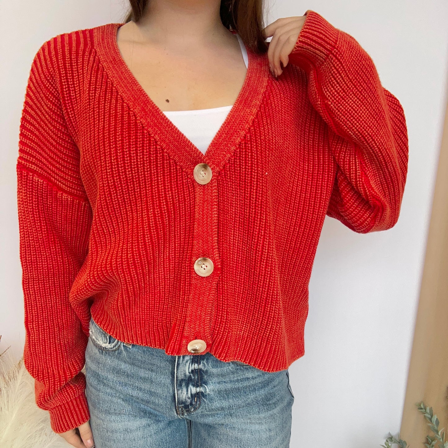 Scarlet Season-Ribbed Long Sleeve Cardigan