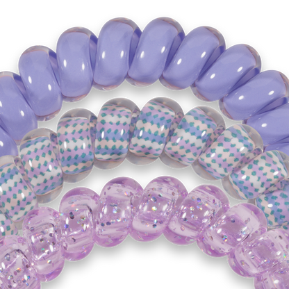 TELETIES - Spiral Hair Coils | Large | Lavender Mist