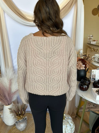 Falling for You Cropped Sweater