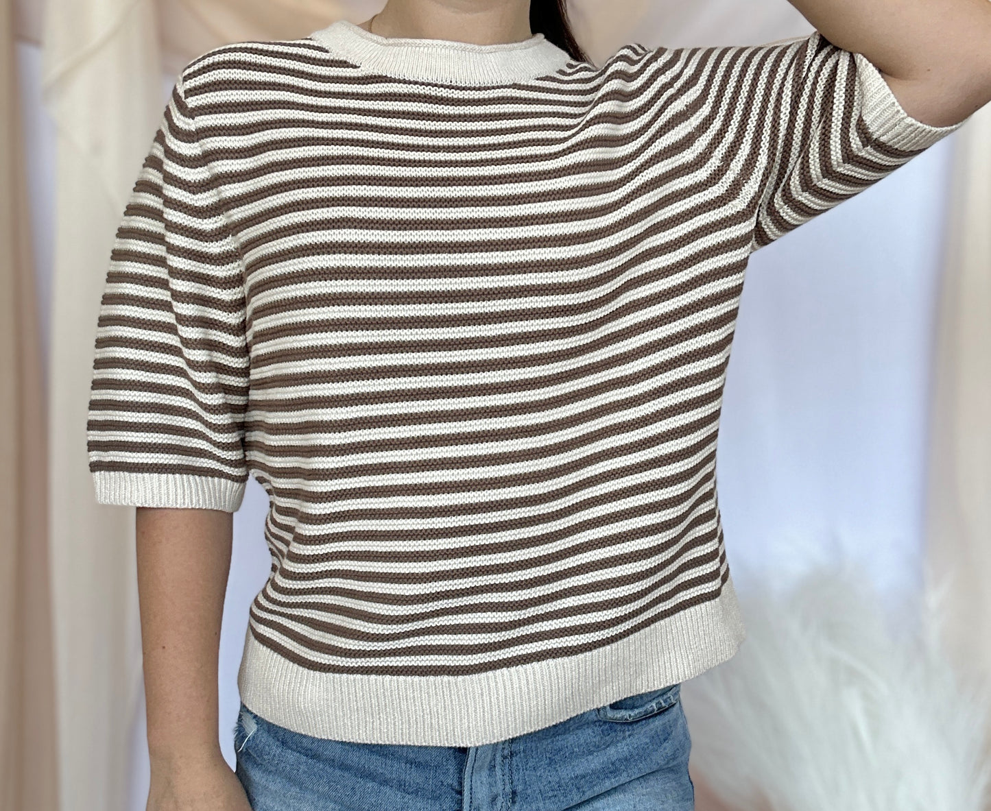 Lexie Striped Crew Sweater
