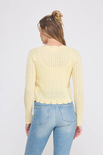 Cloud Knit Pointelle Cardigan