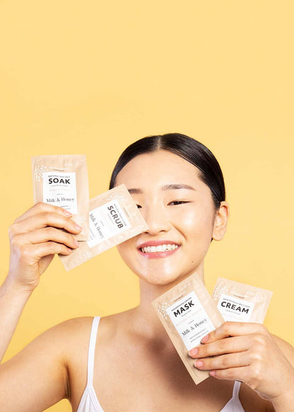 AvryBeauty - 4 Step Pedi Kit - Milk & Honey