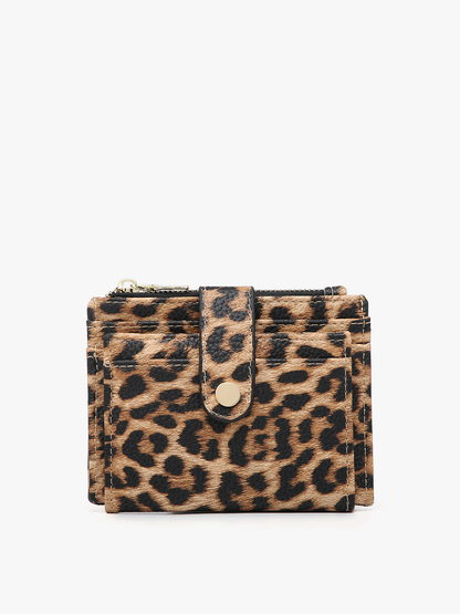 Sam Mini Snap Wallet/Card Holder: Brown