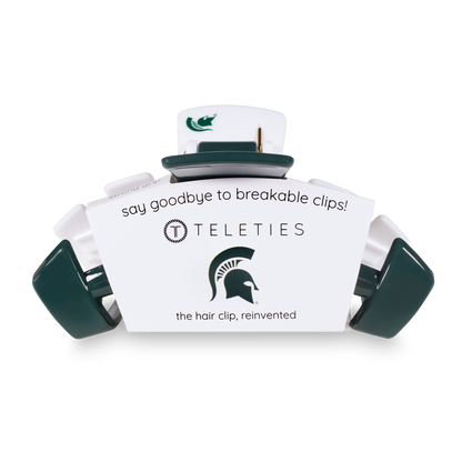 TELETIES - Classic College Hair Clip | Large | Michigan State Univ.
