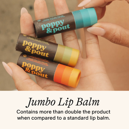 Poppy & Pout - Lip Balm, Retro Surf, Citrus Sunrise