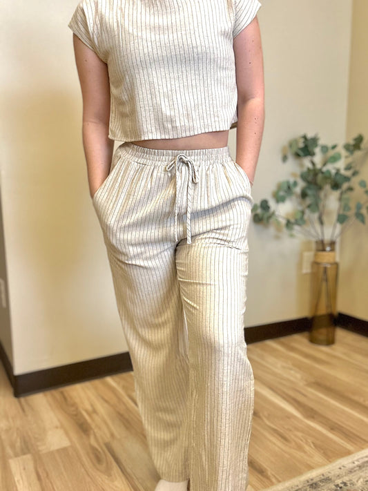 New Days Two Piece Linen Set