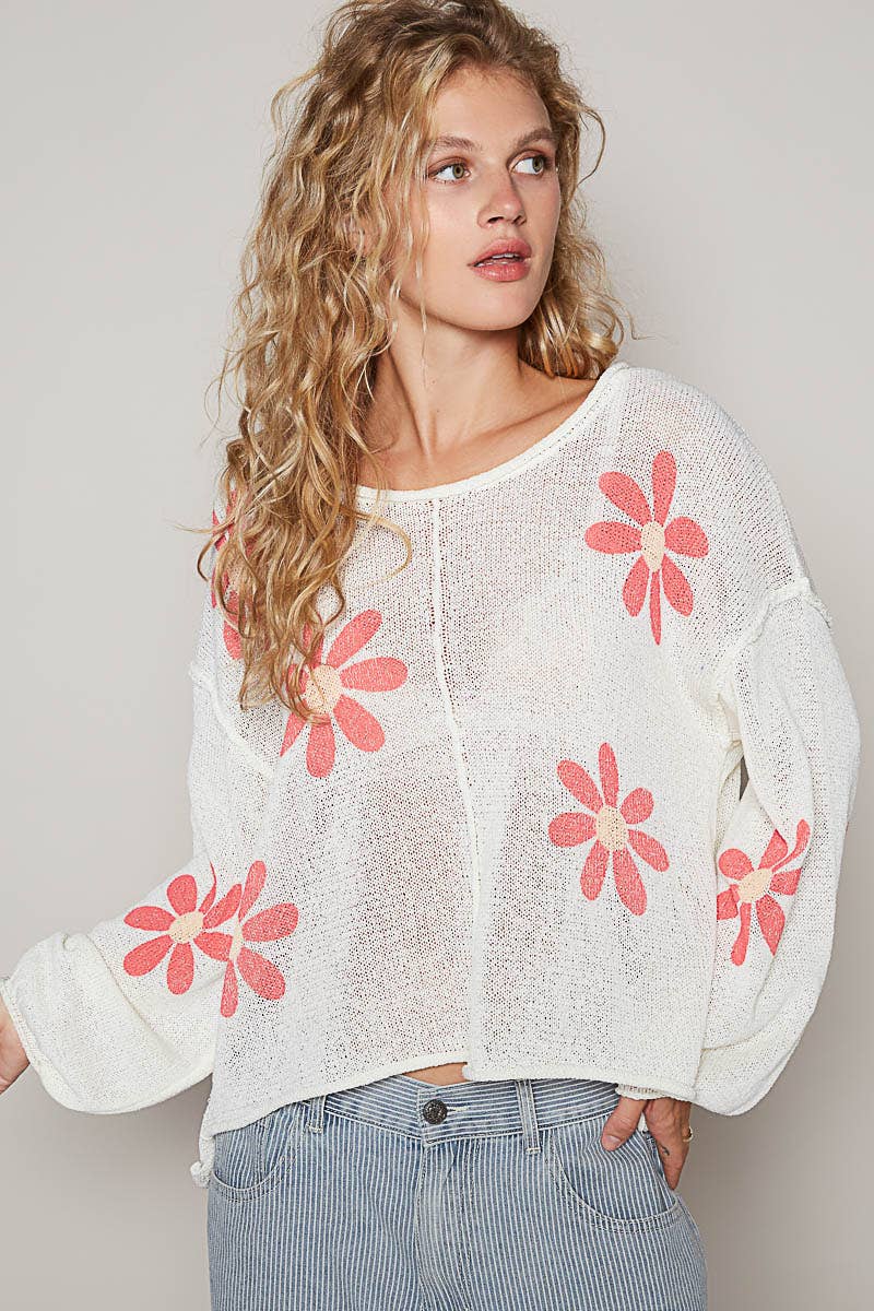 Petal Puffs Sweater Top