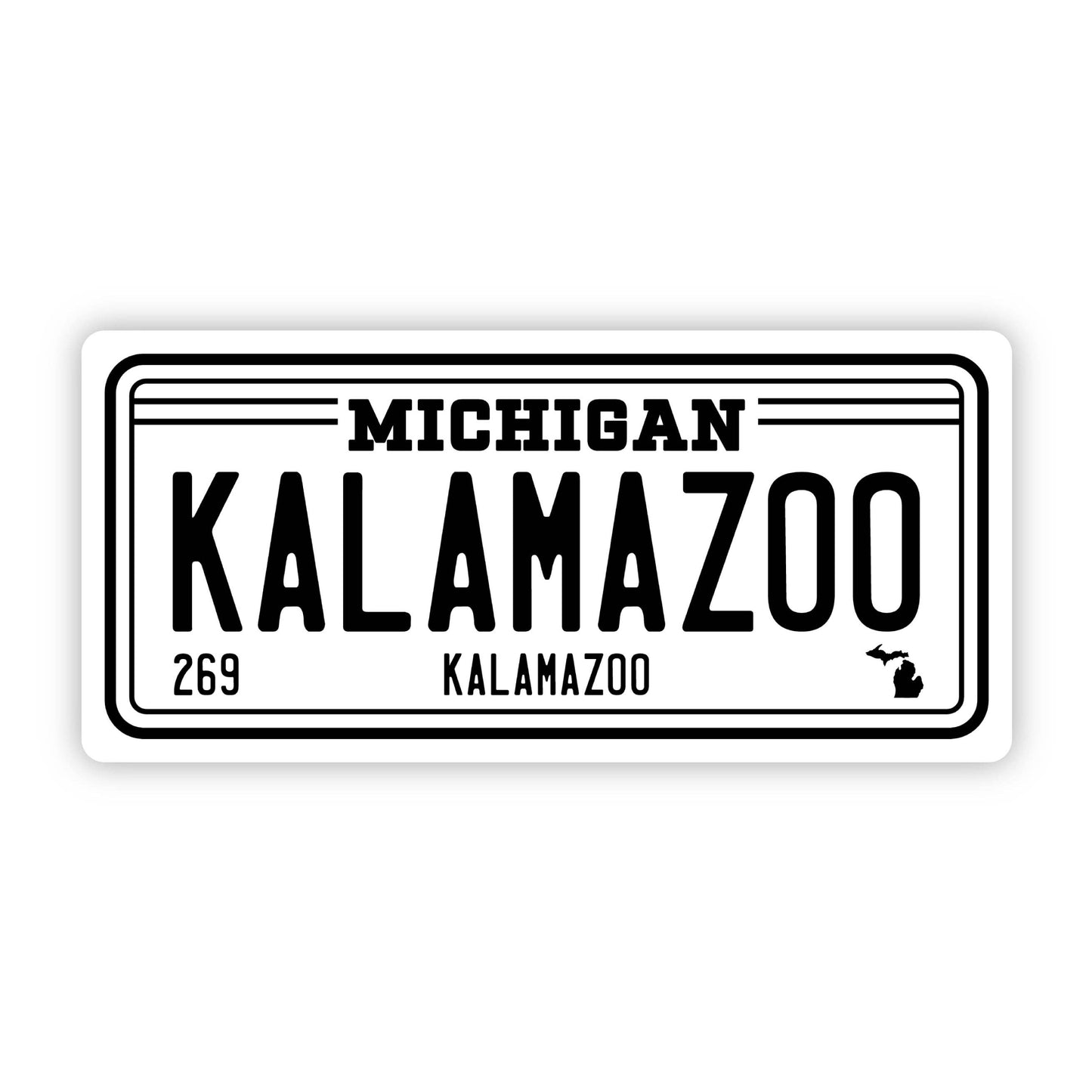 Big Moods - Kalamazoo Michigan 269 License Plate Sticker