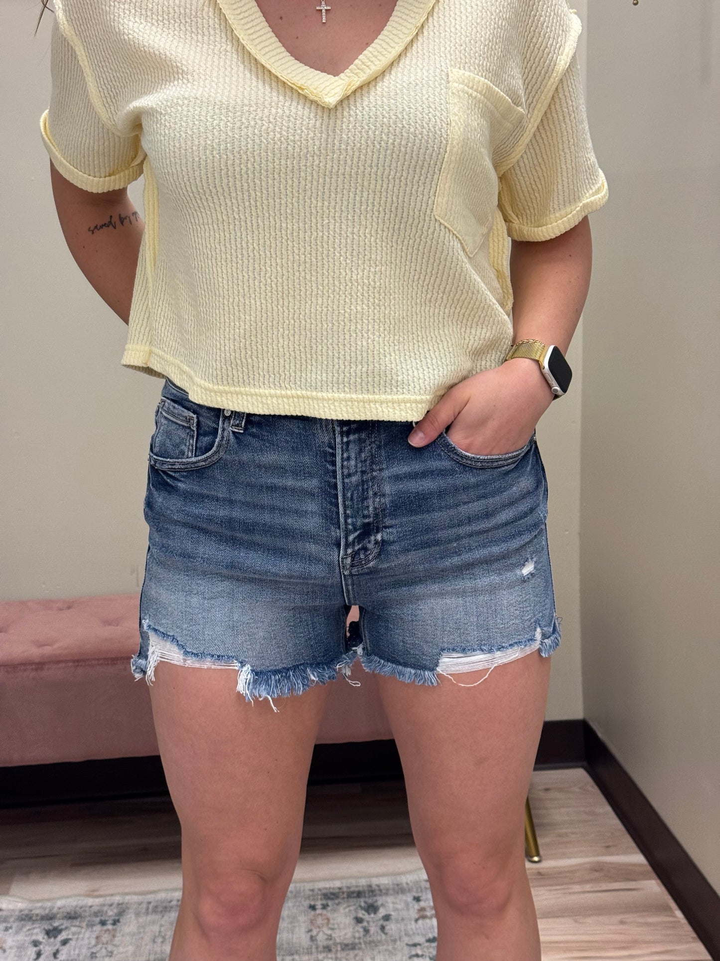 Sadie Risen Shorts - Medium Wash