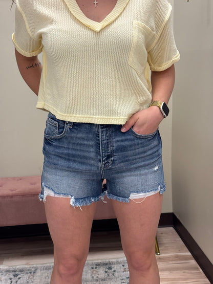 Sadie Risen Shorts - Medium Wash