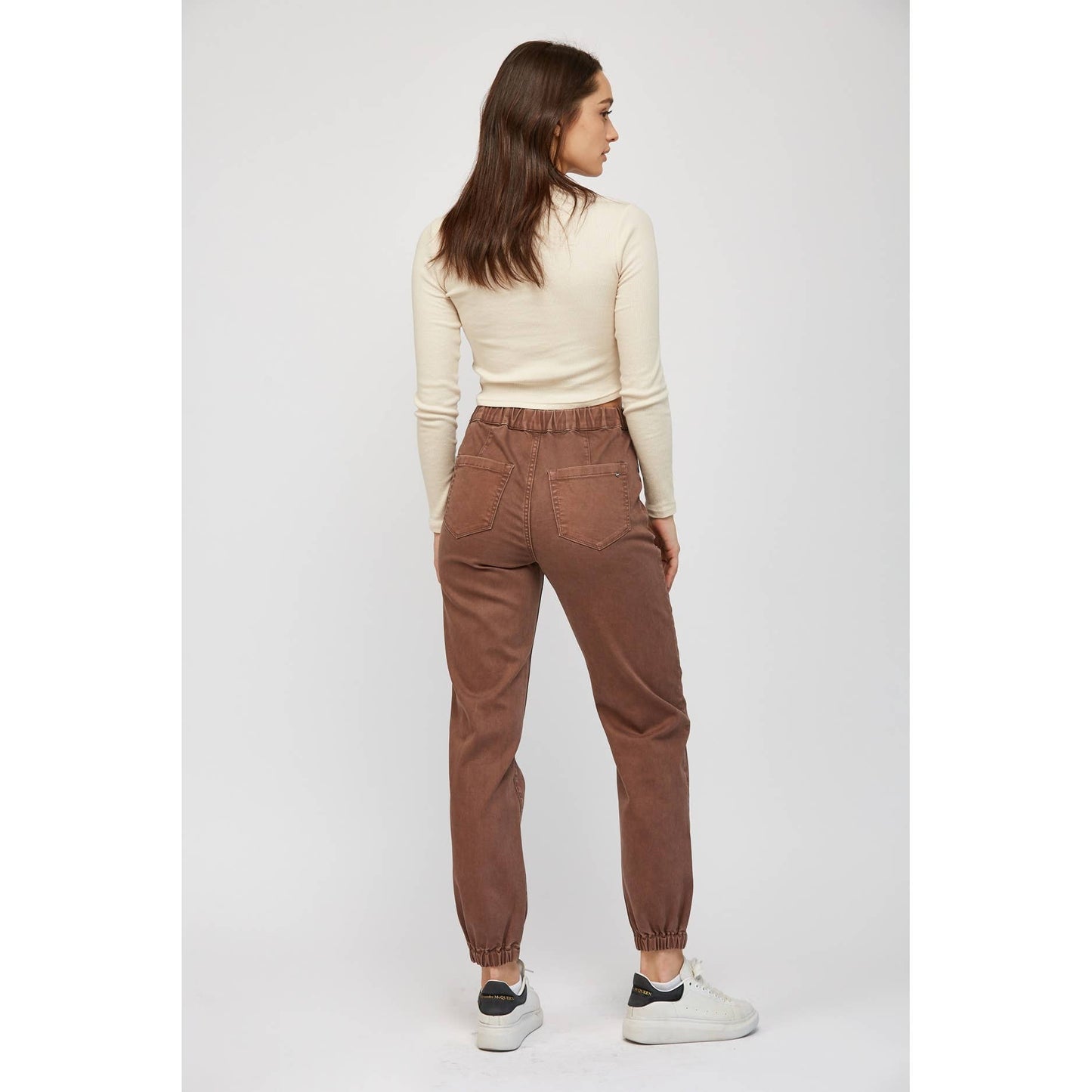 Cropped Out Joggers - Cocoa