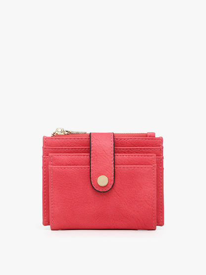 Sam Mini Snap Wallet/Card Holder: Brown
