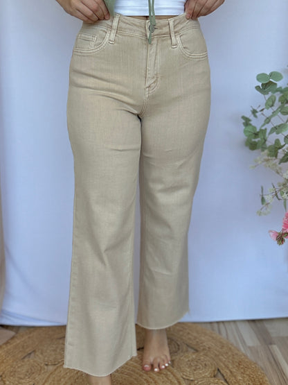 Missy High Rise Crop Wide Leg Jeans